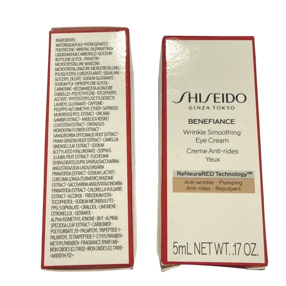 Shiseido Beneficence Wrinkle Smoothing Eye Cream Lot Of 2 (5ml) Each‎